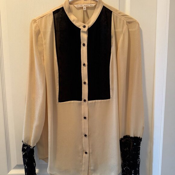 Rachel Roy tuxedo style blouse - Picture 1 of 5